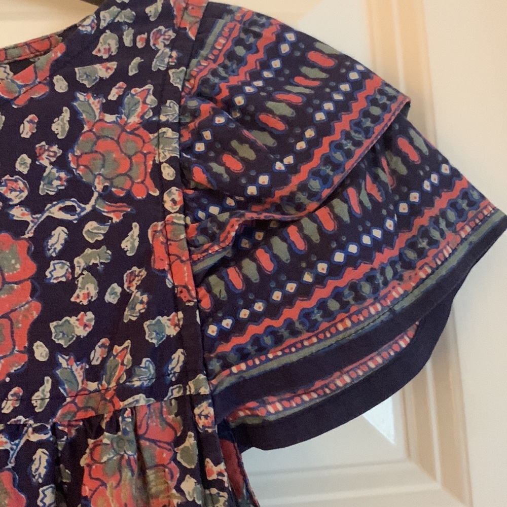 Madewell Blue Floral Blouse - Picture 3 of 4